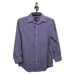 Croft & Barrow 32/33 Purple Gingham Polo Shirt